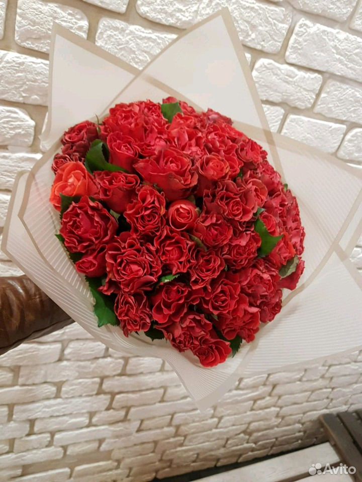 Цветы, 101 розы 50 см. Купить розы с доставкой купить на Зозу.ру - фотография № 2