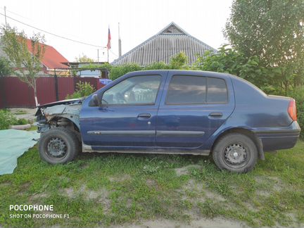 Renault Clio 1.4 МТ, 2001, седан, битый