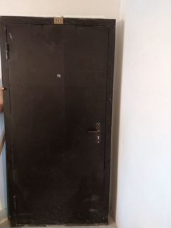 Входная металлическая дверь от застройщика