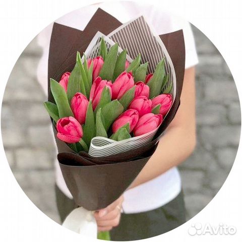 Тюльпаны, букет из 13 красных тюльпанов, доставка