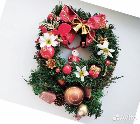 Новогодний,Рождественский, декоративный венок