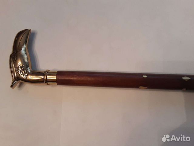 Трость, дерево, латунь. 