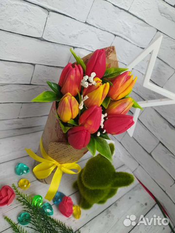 Букет из мыльных тюльпанов