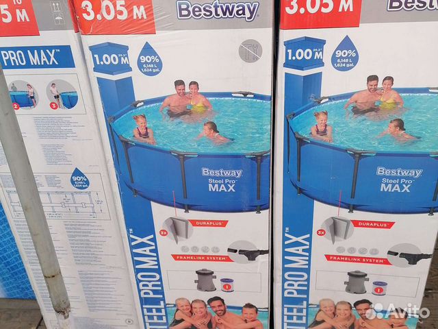 Каркасный бассейн 3,05м на 0,76м и 3,05м на 1м