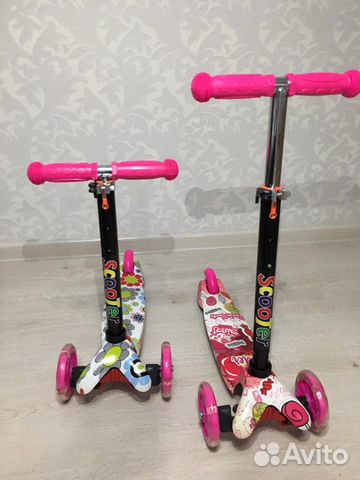 Самокат новый детский трёхколёсный для девочек