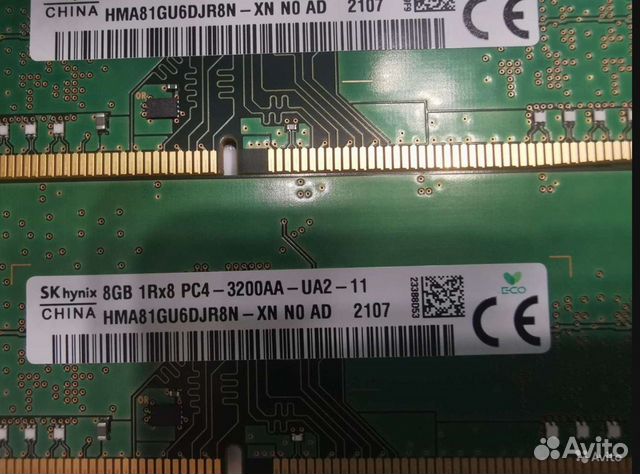 Память оперативная 16gb 2x8gb sk hynix ddr4 3200mh