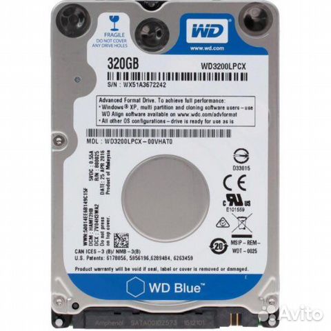 Жесткий диск Western Digital Blue 2.5