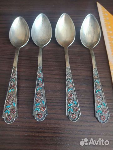 Чайные ложки серебро 875