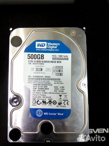 Жесткий диск IDE WD 500 GB