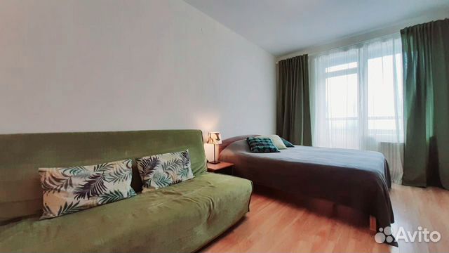 

Квартира-студия, 35 м², 2 кровати