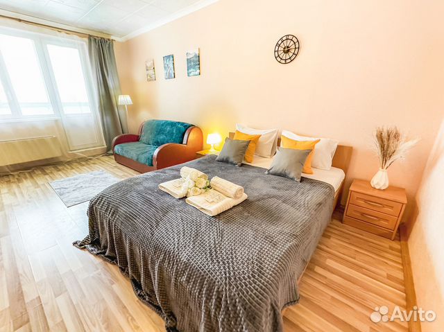 

1-к. квартира, 38 м², 2 кровати