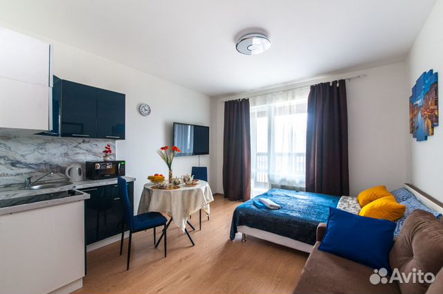 

Квартира-студия, 29 м², 2 кровати