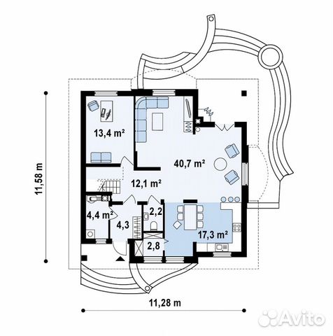 Дом 200 м² на участке 15 сот.