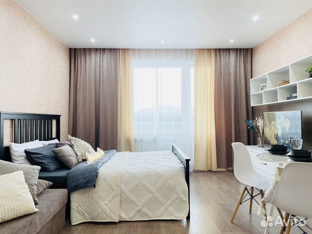 

Квартира-студия, 38 м², 2 кровати