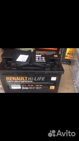 Аккумулятор Renault hi-life 70ач-720