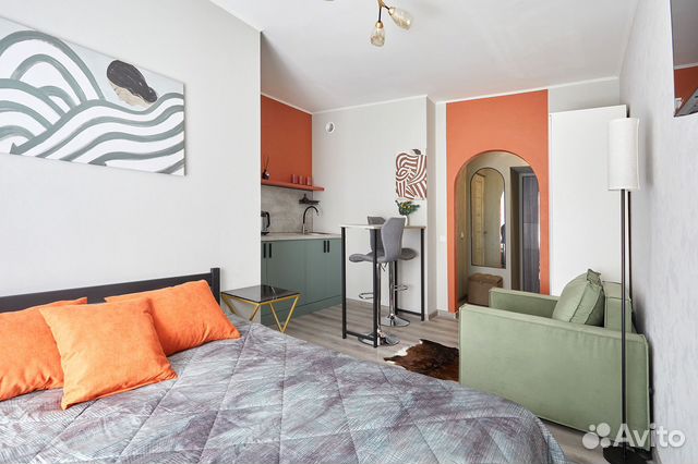 

Квартира-студия, 21 м², 2 кровати