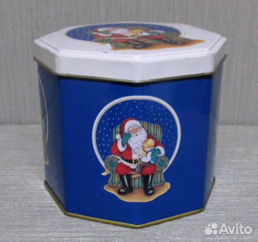 Жестяной короб-шкатулка для подарков Дед Мороз