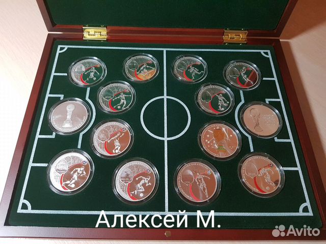 Коллекция из 14 серебряных монет футбол fifa 2018 Коллекция из 14 серебряных монет футбол fifa 2018