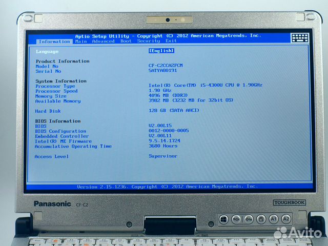 Panasonic Toughbook CF-C2 (мк2) /Ci5/4/128SSD