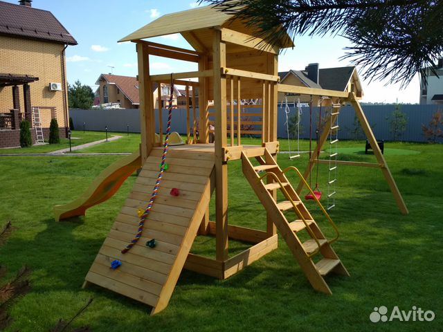 Детская площадка, горка, качели, песочница, башня Детская площадка, горка, качели, песочница, башня