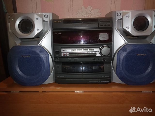 Музыкальный центр aiwa + колонки panasonic