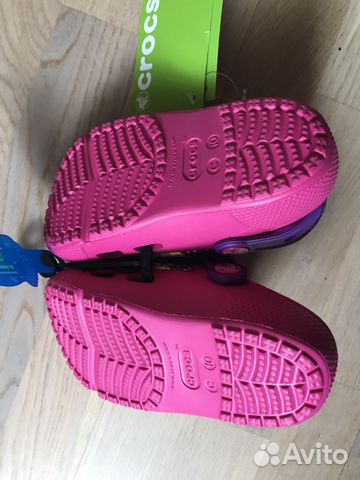 Crocs C10 Крокс 27р оригинал мигающие сабо