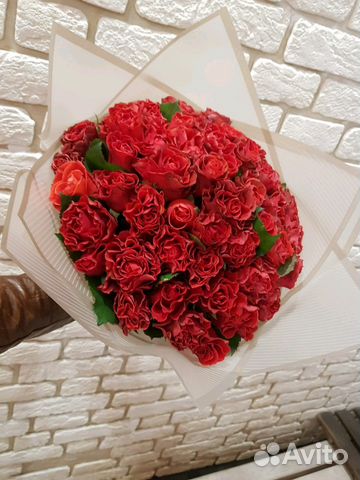 Цветы, 101 розы 50 см. Купить розы с доставкой