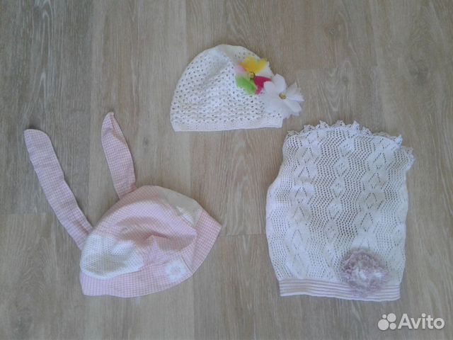 Шапочка, бандана и косынка на 1 - 1,5 года на лето Шапочка, бандана и косынка на 1 - 1,5 года на лето