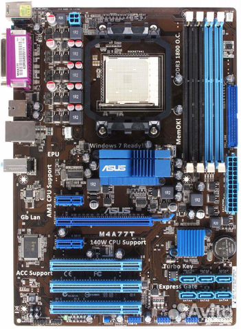 Asus M4A77T +4гб DDR3, + AMD Athlon II X2 245