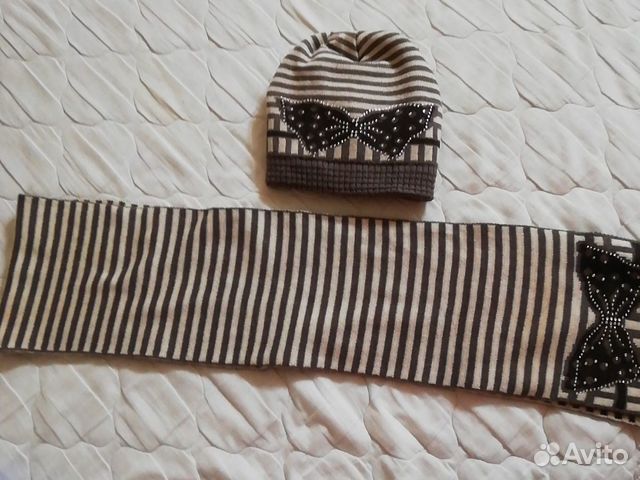 Зимний комплект. шапка и шарф