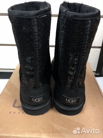UGG угги (черные с пайетками)