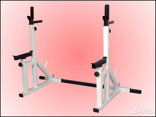 Стойки для штанги силовые с подстраховкой белые