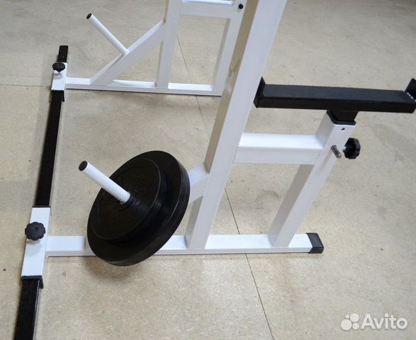 Стойки для штанги силовые с подстраховкой белые