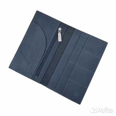 Портмоне-трэвэлер кожаное (натуральный нубук) BB1