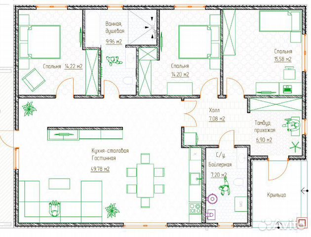 Дом 125 м² на участке 10 сот. Дом 125 м² на участке 10 сот.