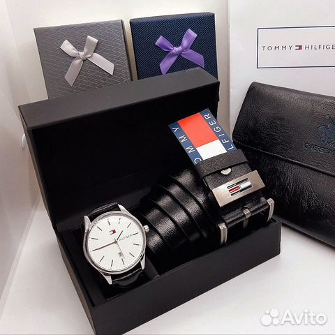 Подарочный набор Tommy Hilfiger. Часы, ремень Подарочный набор Tommy Hilfiger. Часы, ремень