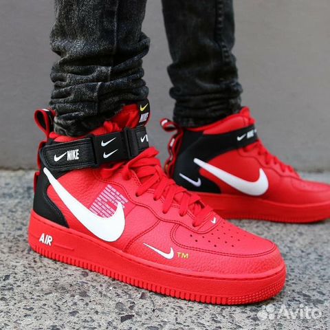 air force 1 utility high red