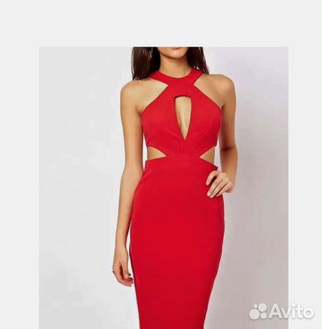 Красное платье миди ASOS Красное платье миди ASOS