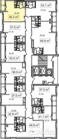 1-к квартира, 36.3 м², 14/26 эт. 1-к квартира, 36.3 м², 14/26 эт.
