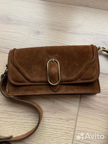 Сумка из замши massimo dutti