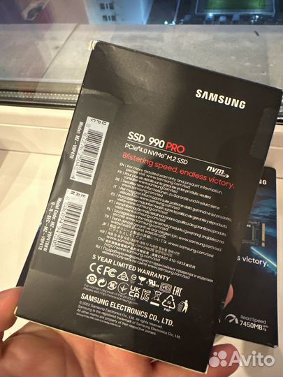 Новый Samsung SSD 990 PRO 4TB