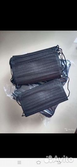 Маска медицинская черная