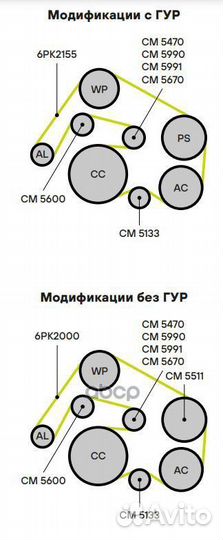 Ролик привод. ремня MB GLK (X204) (08) 2.1D