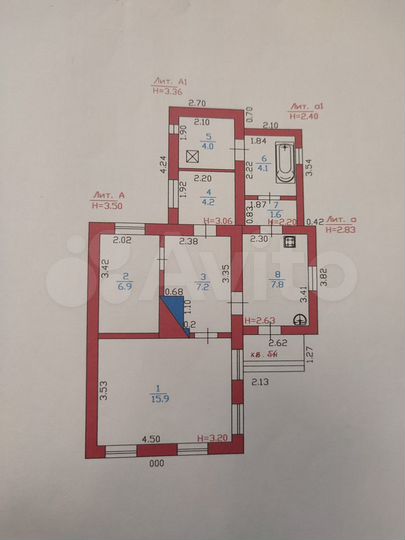 Дом 52 м² на участке 5 сот.