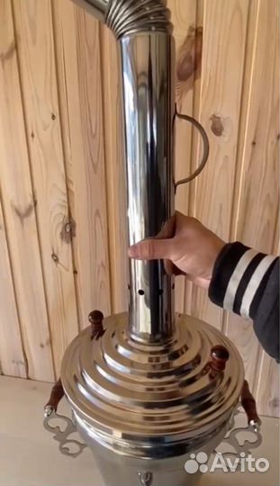 Самовар 5 литров на дровах с трубой