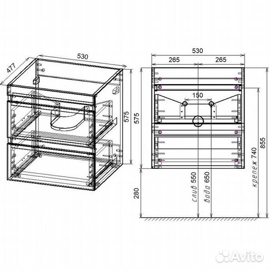 Тумба под раковину