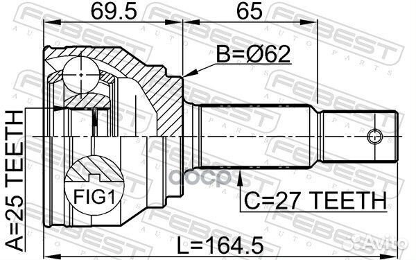 ШРУС 2210-NSP27A48 2210-NSP27A48 Febest