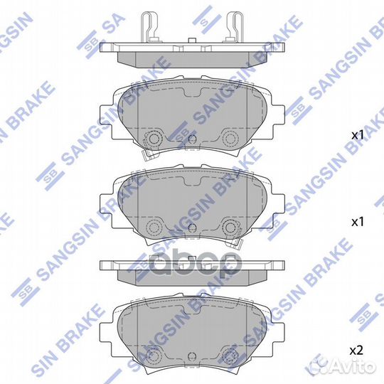 Колодки торм.дисковые Hi-Q mazda 3 (BM) skyacti