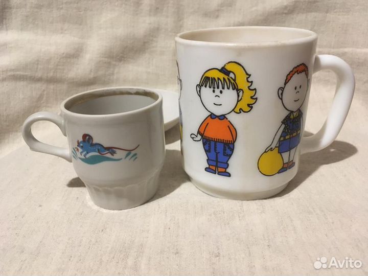 Чашка с блюдцем детские