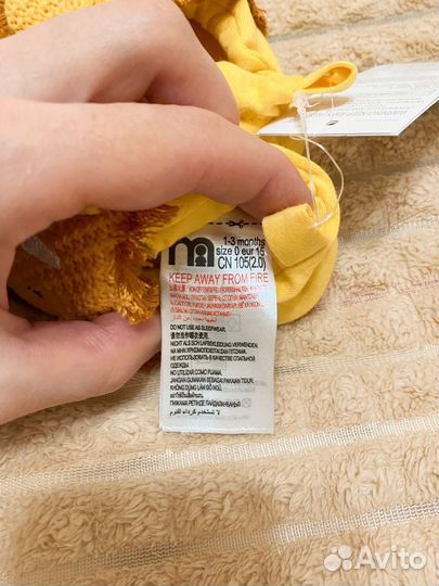 Пинетки mothercare 0-3 месяца со львами